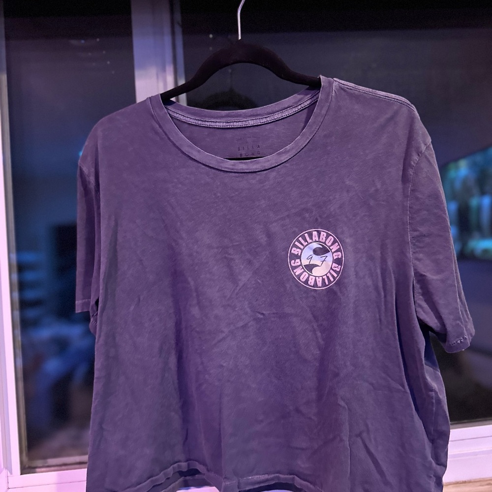 Billabong Purple Short Sleeve Crop T-Shirt